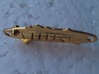 fishing lure minnow 3d printed photo - 18k Gold Plated Brass