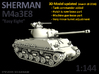 1/144 - Sherman M4A3E8 Tank 3d printed 