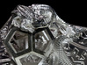 Reptiles & Dodecahedra mini sculpture Fine Art. 3d printed Photo, left side closeup.