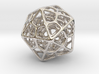 Double Icosahedron Silver 3d printed 