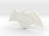 Batman vs Superman Emblem - Reversible Pendant Key 3d printed 