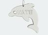 Dolphin V2 Pendant 3d printed Customize your pendant with your initials. 