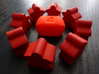 Four sided roller die 3d printed Worshipful red meeples not included