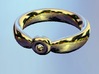The Circumpunct Sun Ring UK Size V (US Size 10 ¾)  3d printed 