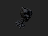 Decorative skull for holding items 3d printed Matte black ceramics