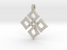 Simple Square Celtic Knot Cross Pendant 3d printed Sandstone