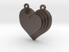 Terracing Heart Pendant 3d printed 