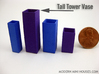 Tower Vase Tall 1:12 scale 3d printed (actual material is Purple Strong & Flexible Polished)