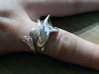 Pinkie finger dolphin ring 3d printed 