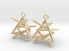 Pyramid triangle earrings type 1 3d printed 