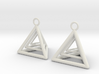 Pyramid triangle earrings type 9 3d printed 