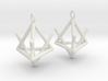 Pyramid triangle earrings type 2 3d printed 