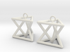 Pyramid triangle earrings type 7 3d printed 