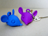 Mouse-head keychain 3d printed Mouse head key chains in strong Mouse head keychain in some strong flexible colors