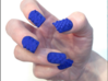 Cube Nails (Size 1)  3d printed Blue Strong and Flexible Polished