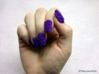 Cube Nails (Size 1)  3d printed Purple Strong and Flexible Polished