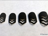 Chevron Nails (Size 0) 3d printed Black Strong and Flexible