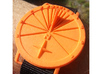27.75N Sundial Wristwatch With Compass Rose 3d printed Orange Strong & Flexible Nylon At 4PM