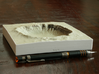 6'' Meteor Crater, Arizona, USA, Sandstone 3d printed Photo of actual print, looking South into the crater