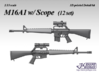 1/35 M16A1 w/Scope (12 set) 3d printed 
