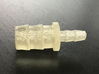 Hose barb connector 10mm to 4mm 3d printed In Transparent Acrylic (no longer available)