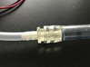 Hose barb connector 10mm to 4mm 3d printed 4mm hose and 10mm hose connected