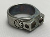 Romanoff 9½-10 3d printed Forced tarnished with Sulfur, wanted drastic patina, shipped ring lacked depth.