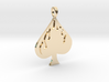 Flaming SPADE Jewelry Symbol Lucky Pendant  3d printed 
