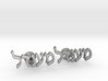 Hebrew Name Cufflinks - "Mendel" 3d printed 