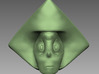 Steven Universe Peridot charm 3d printed Front view 3D Sculpt render in software