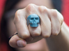 Low-poly Skull Ring 3d printed 