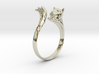 Silvercat Ring 3d printed 