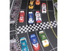 Miniature cars, NASCAR (42 pcs) 3d printed Hand-painted White Strong Flexible Polished. Pic courtesy of BGG user NezRobbo