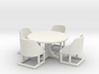 Cafe Table and chairs. Bistro style table and four 3d printed 