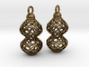Voronoi style Double Bead Earrings 3d printed 