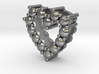 Pendentif Heart, small "diamonds" 3d printed 