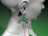 Coffee Cups Earrings 3d printed Green Strong & Flexible Polished