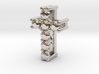 Pendentif Mini Cross, small "diamonds" 3d printed 