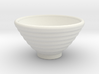 DRAW bowl - ceramic ribbed 3d printed 