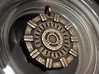Iron Man Arc Reactor Keychain 3d printed Printed in Stainless Steel (front)