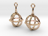 Sphere-Cage Earrings 3d printed 