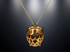 Turtle pendant 3d printed Turtle pendant is 3D printed in polished brass.