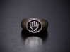Black Lantern Ring 3d printed Photo of first print, lines have since been deepened, total volume reduced.