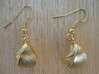 Ribbed Shell Earrings 3d printed 