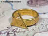 Ring - Triforce of Wisdom 3d printed Polished Gold Steel