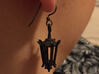 Wellesley Lamppost Earrings 3d printed Lamppost earring in matte black. (Hooks not included)