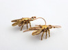 Drosophila Fruit Fly Earrings - Science Jewelry 3d printed Drosophila earrings in raw bronze