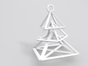 Hovering Pieces Christmas Tree Earrings 3d printed Sample render