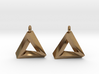 Penrose Triangle - Earrings (17mm) 3d printed 