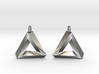 Penrose Triangle - Earrings (17mm | 1x mirrored) 3d printed 
